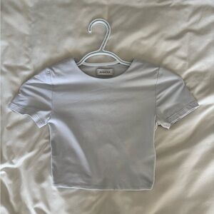 Babaton Contour White Crop Top